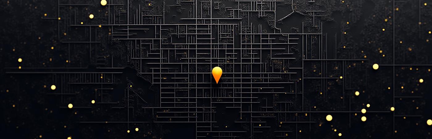 Map visualization of Orlando business district location