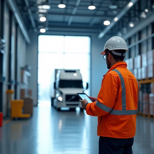 Clean logistics operations within a busy distribution center