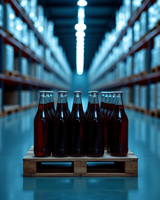 Bottled beverages and dairy pallets